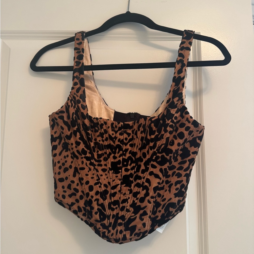 Leopard Print Corset Top